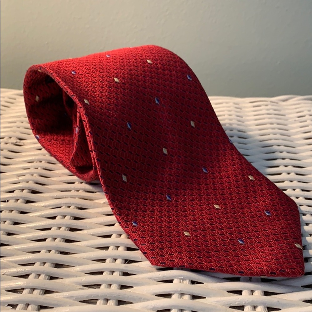 Nautica Men’s Tie-  Red w/ Navy  Accents